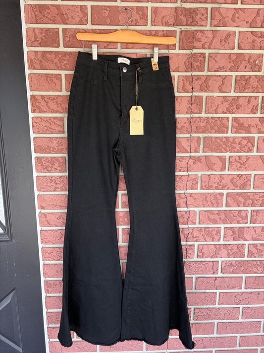 Vibrant Black Bell Bottoms