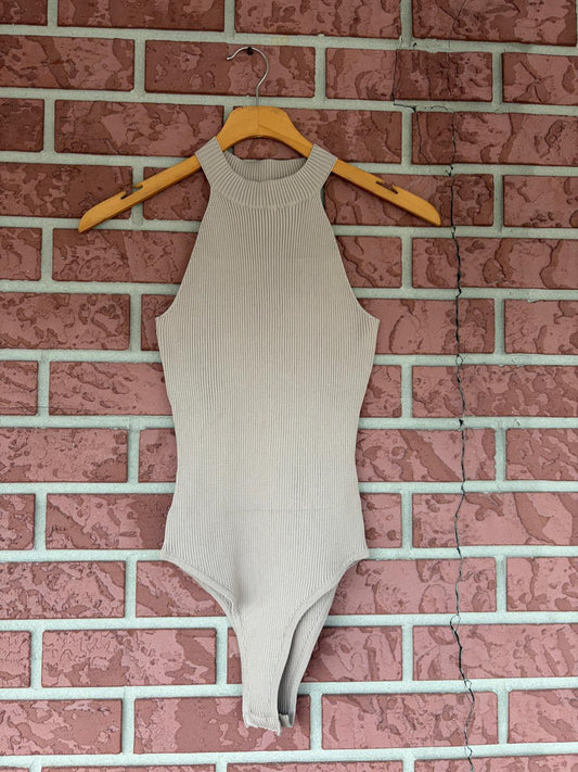 Happily Grey Ribbed Bodysuit