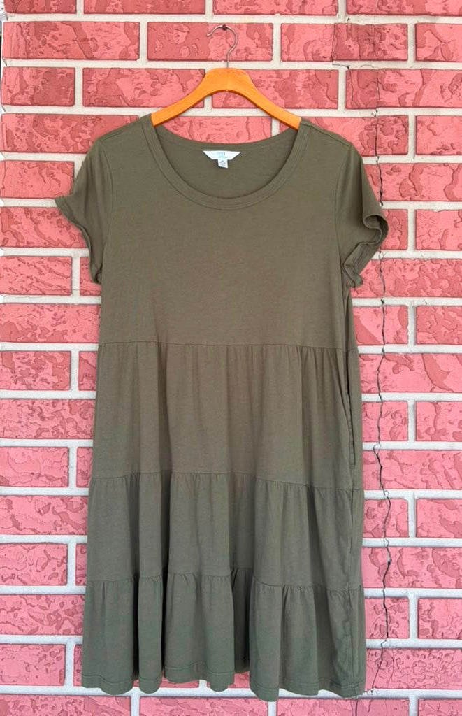Time & Tru Dark Green Dress