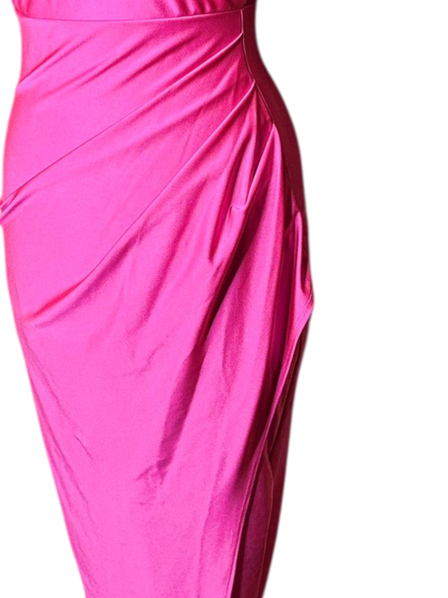Windsor hot pink high slit dress