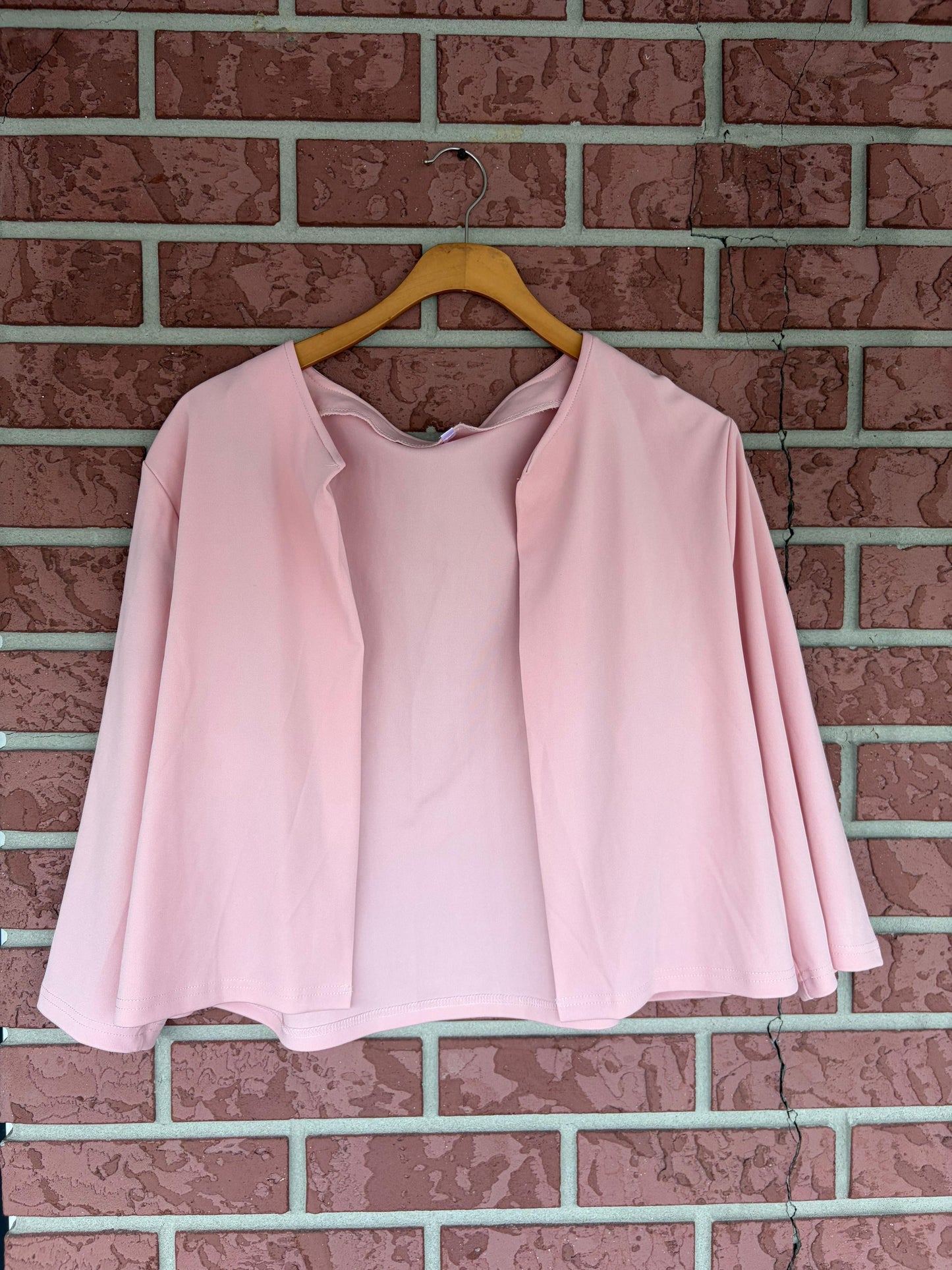 Pink cropped blazer