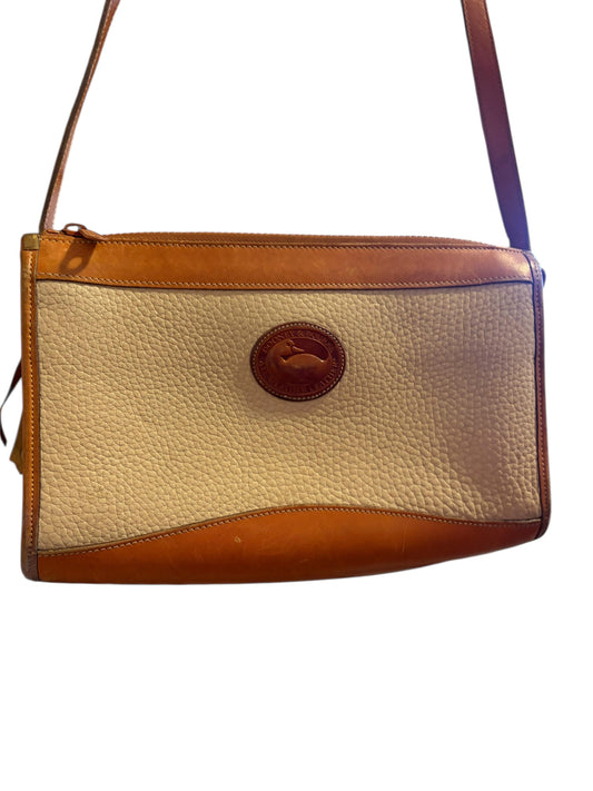 Vintage Dooney and Burke tan cream leather bag