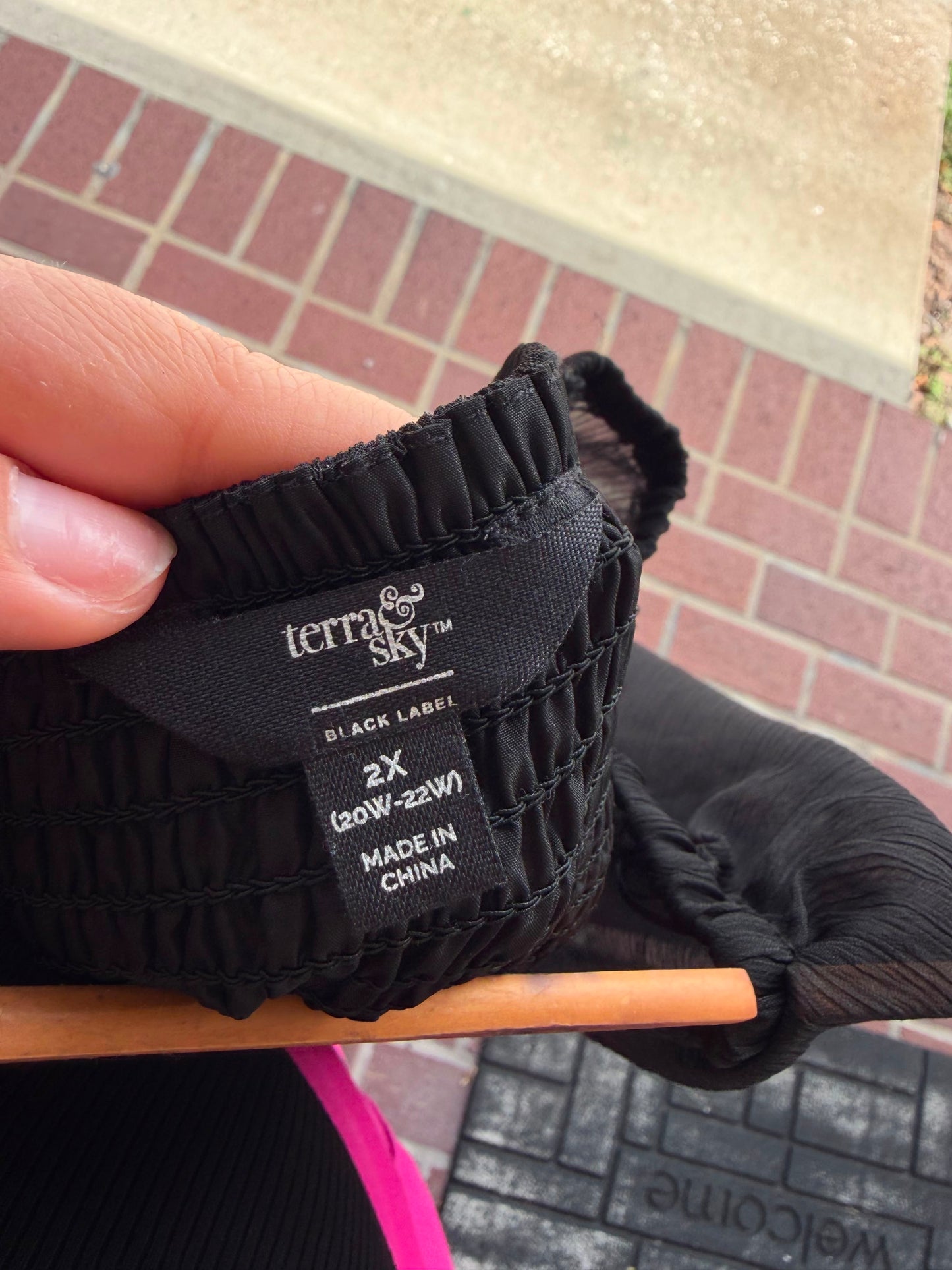 Terra Sky black formal dressy top