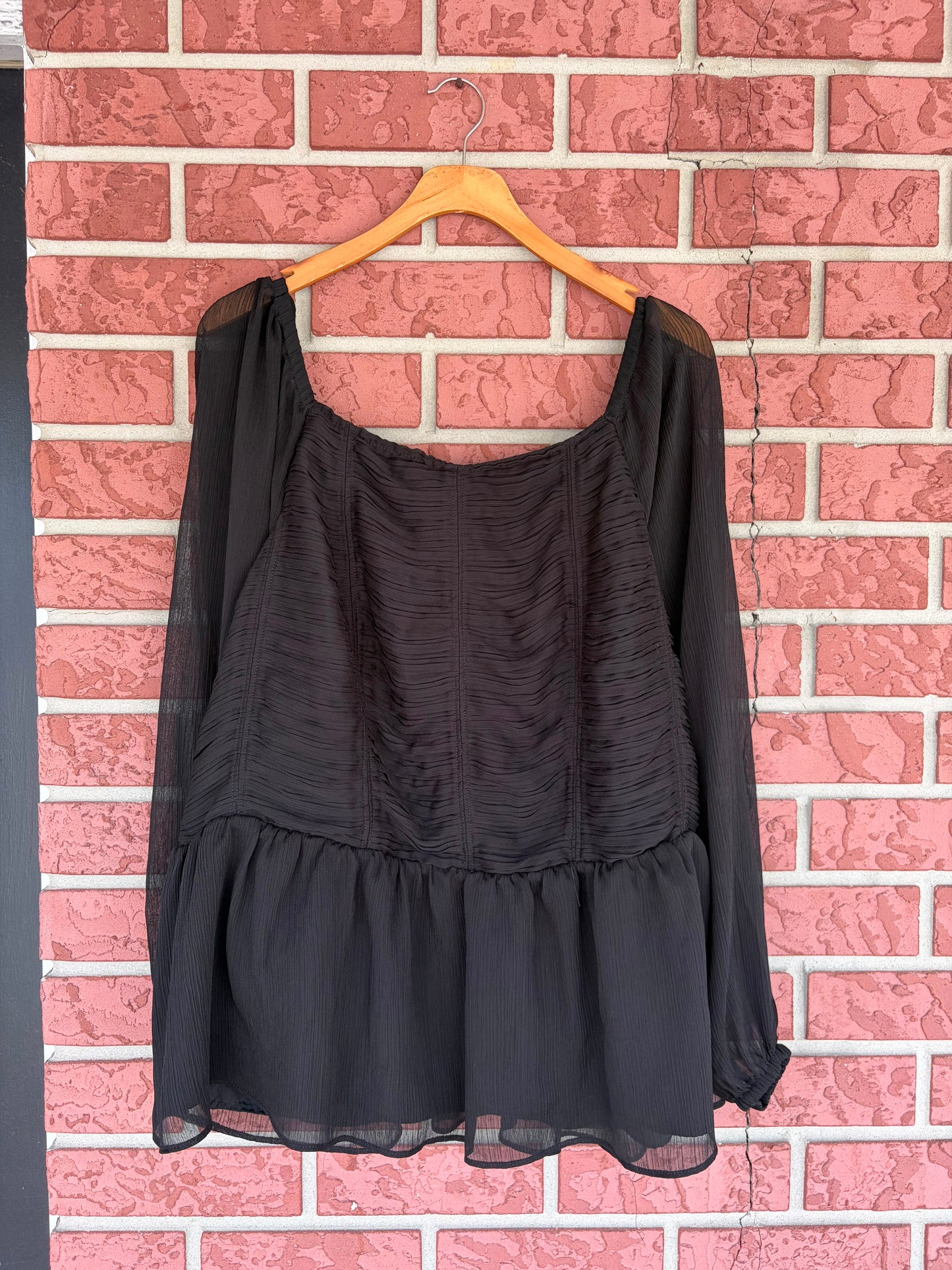Terra Sky black formal dressy top