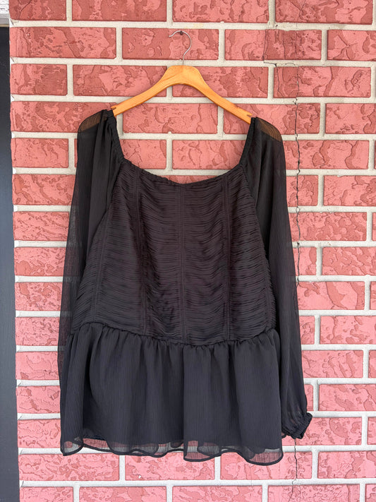Terra Sky black formal dressy top