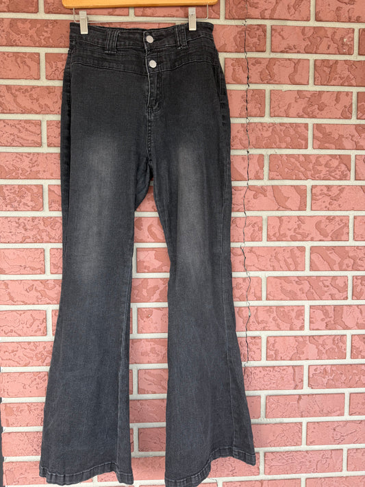 Black denim jeans