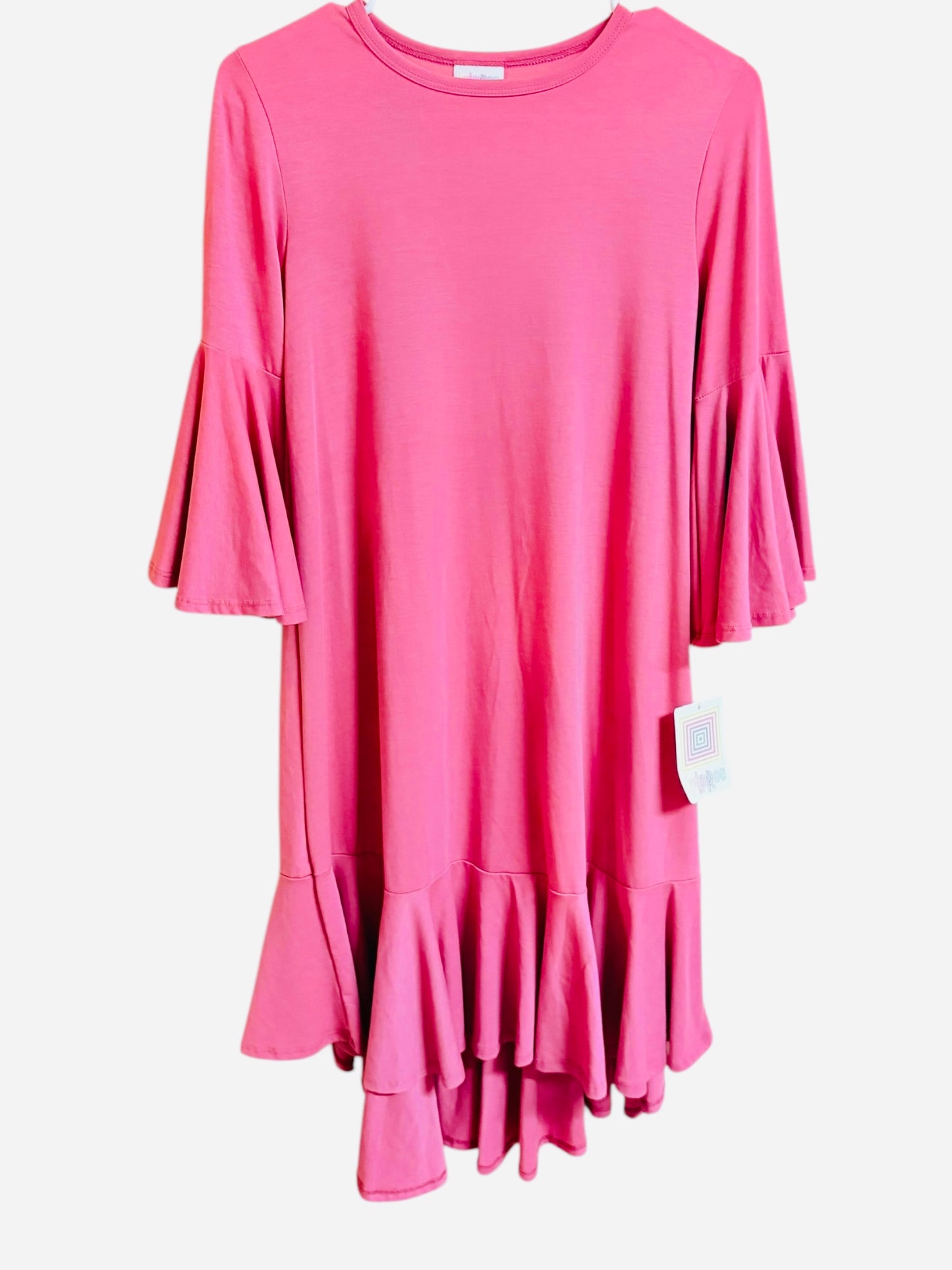 80 Lularoe pink ruffle dress