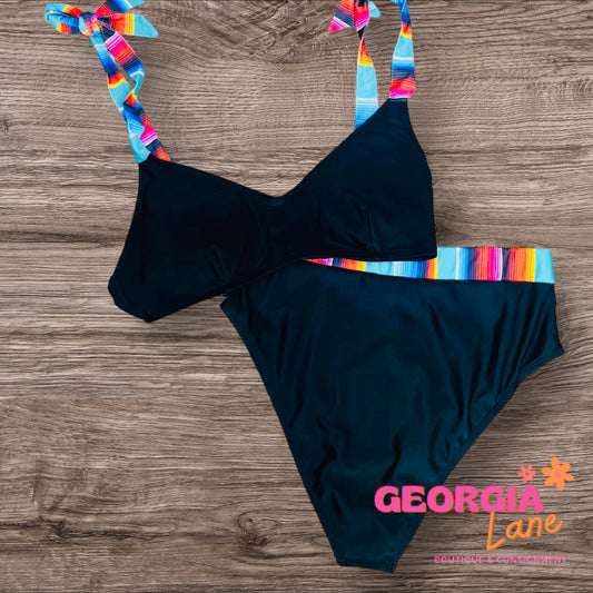 2 piece western love swimsuit