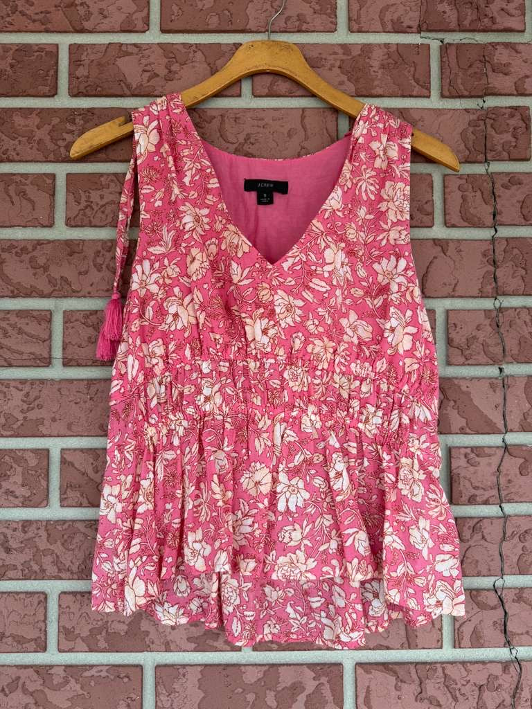 4008 J. Crew pink floral top