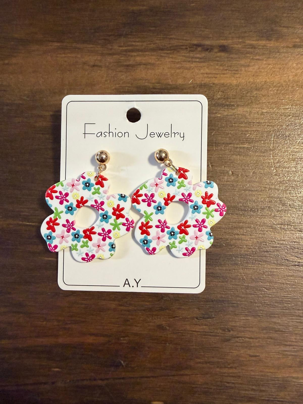 Chic fun floral earrings