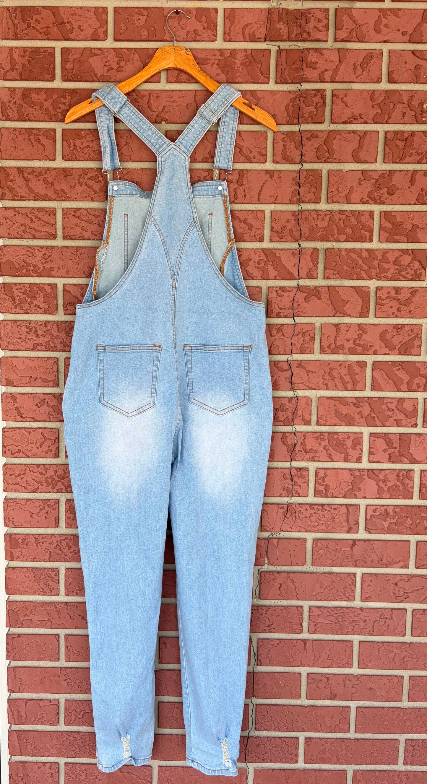 Light Wash Overalls