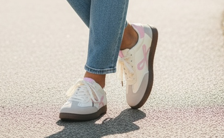 Pink n Grey Bow Shoes