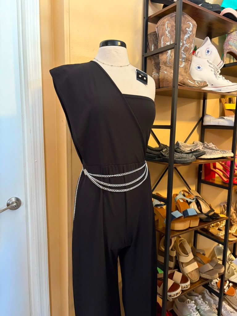 Black One Shoulder Jumpsuit