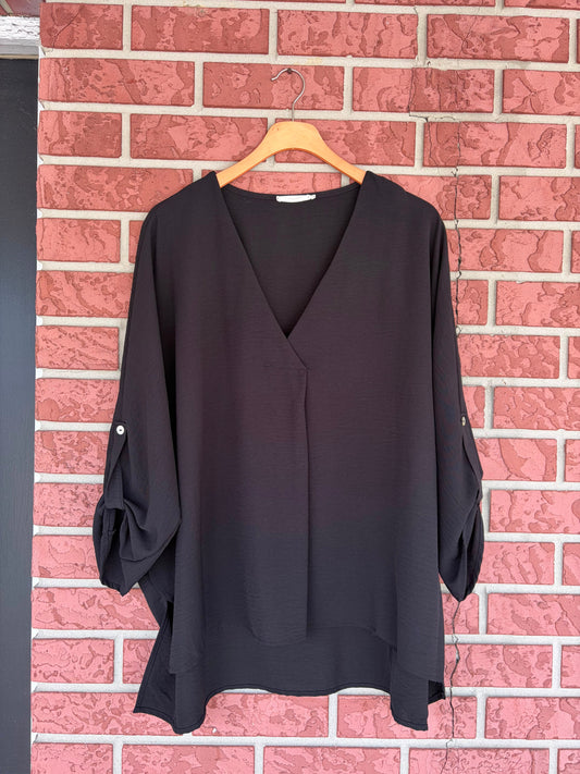 Entro black 3/4 sleeve top