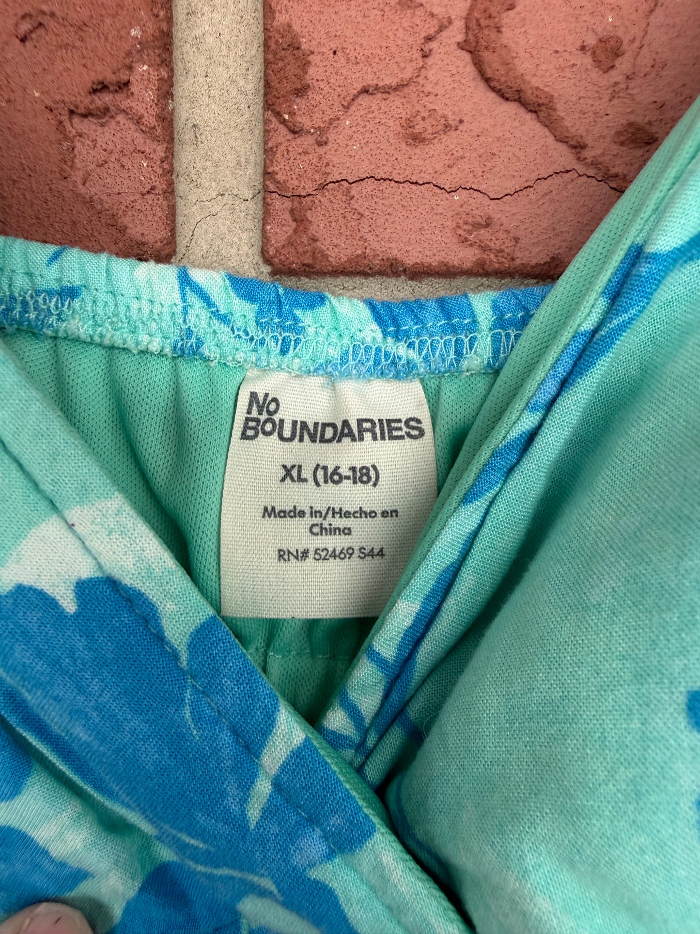 8596 No Boundaries tropical blue dress