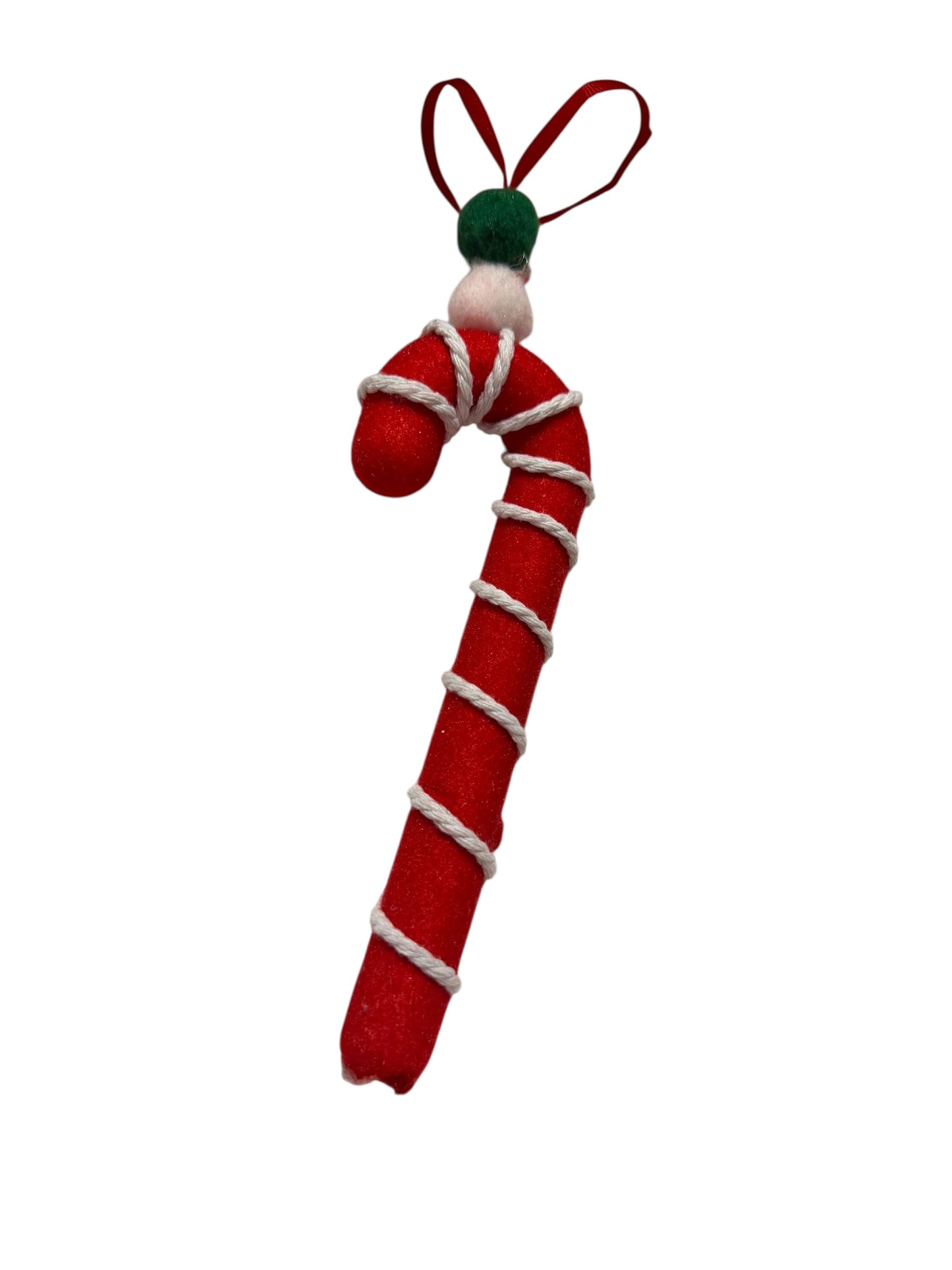 Red candy cane ornament