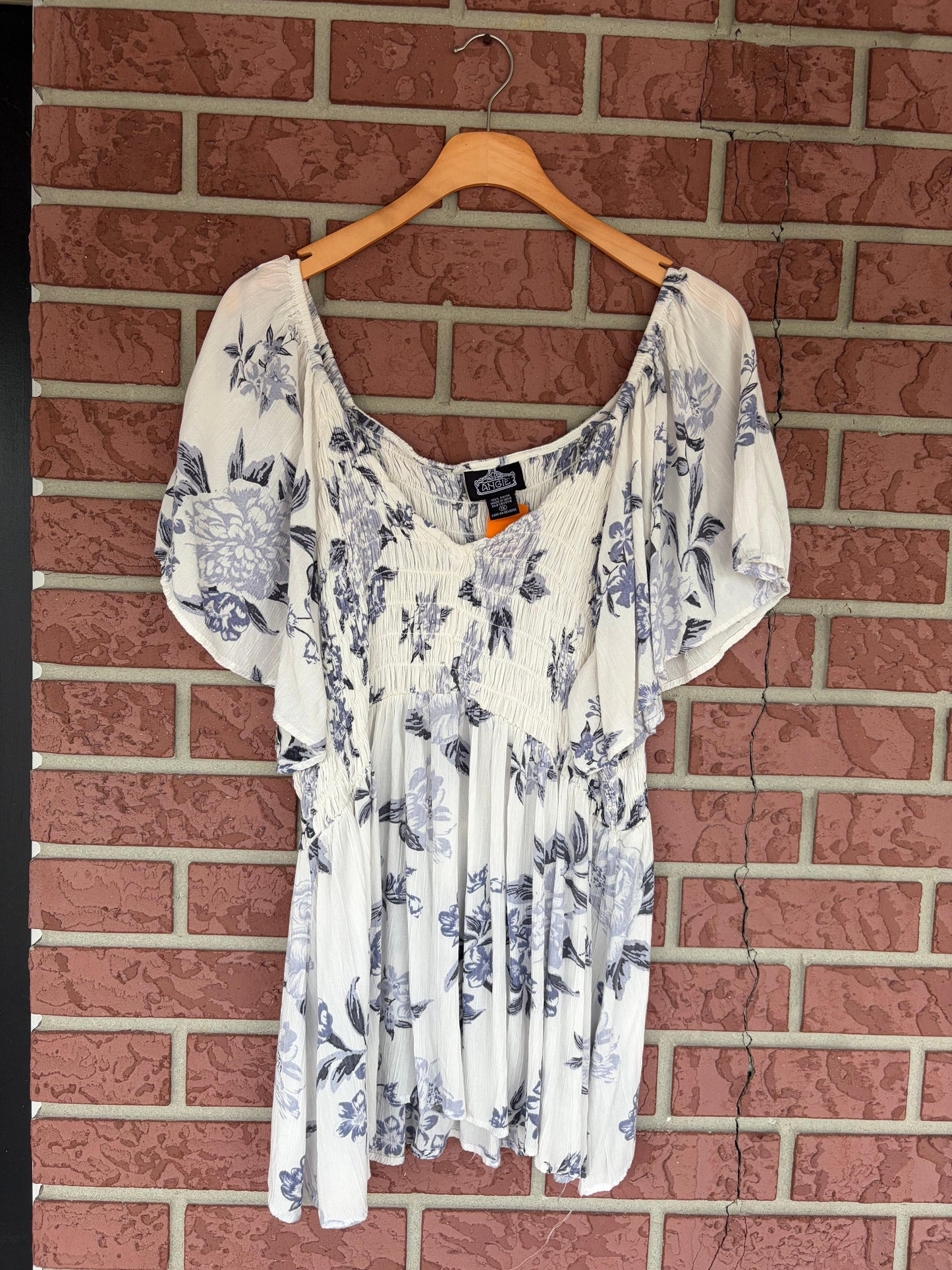 Angie floral tunic purple lavender