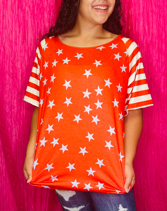 Star and stripes tee