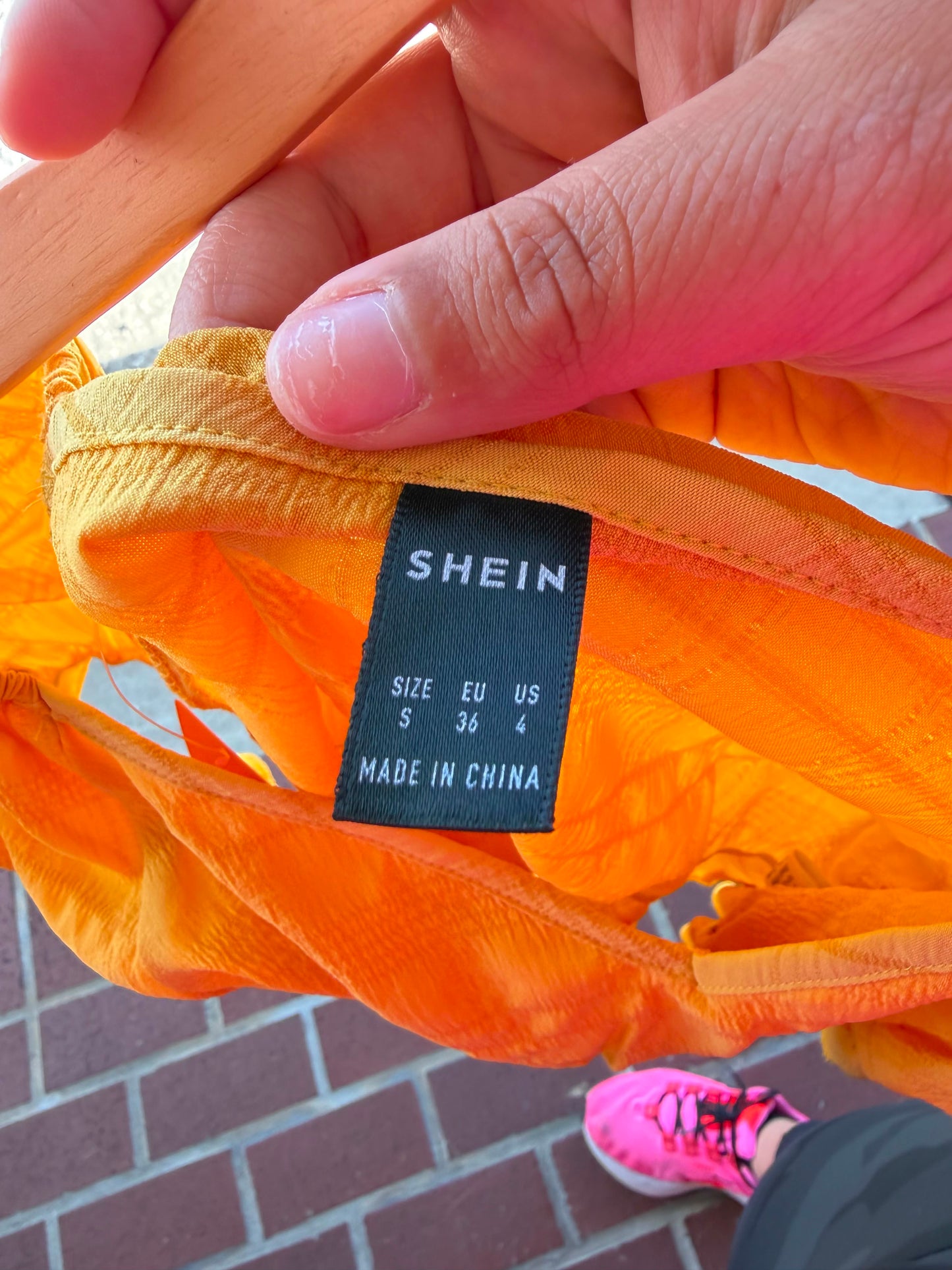SHEIN yellow crop top