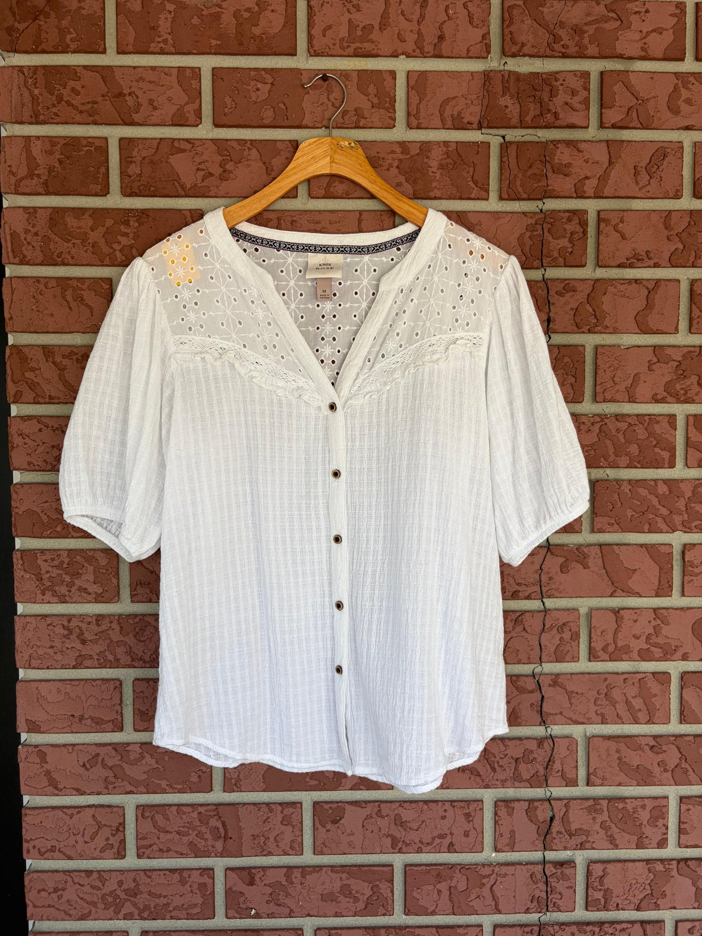 Knox Rose white eyelet top