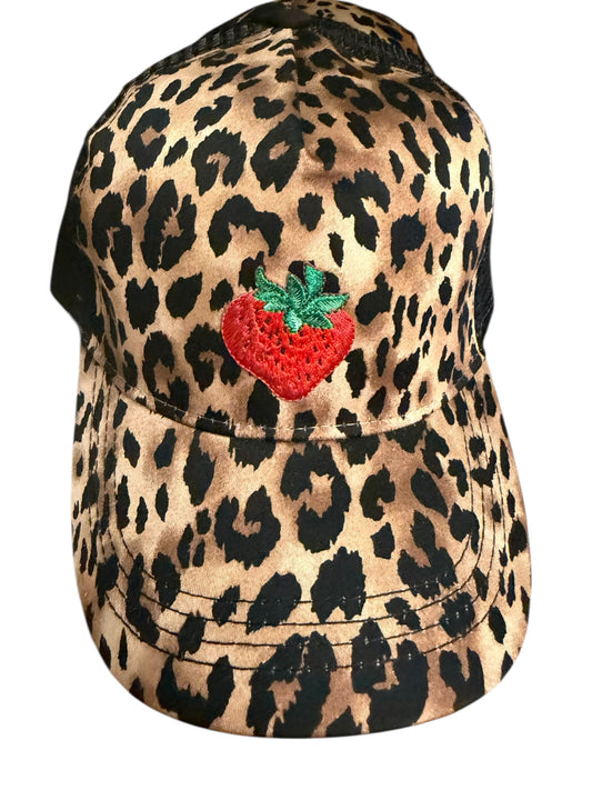 Cheetah Strawberry hat 