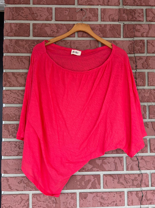 BiBi Hot Pink Shaw top