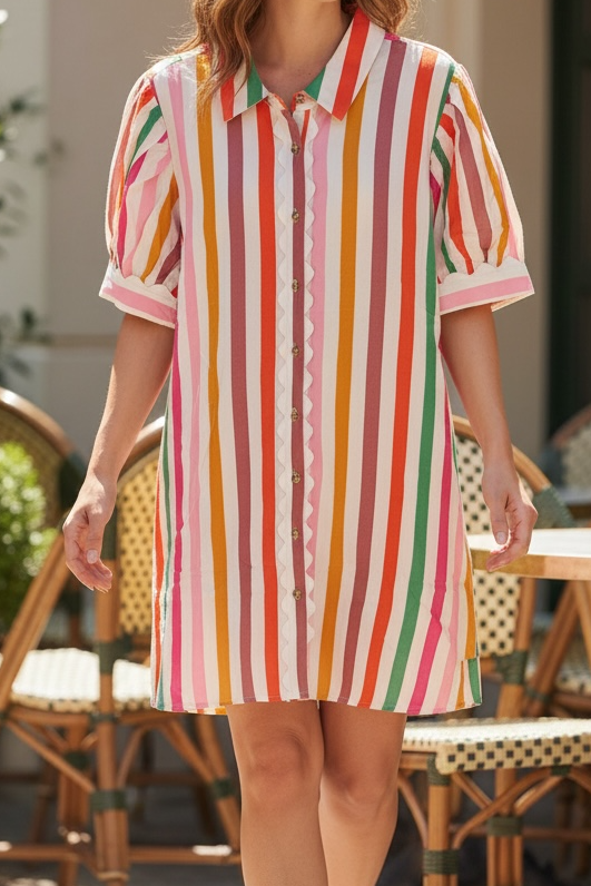 Dancing sweets striped dress