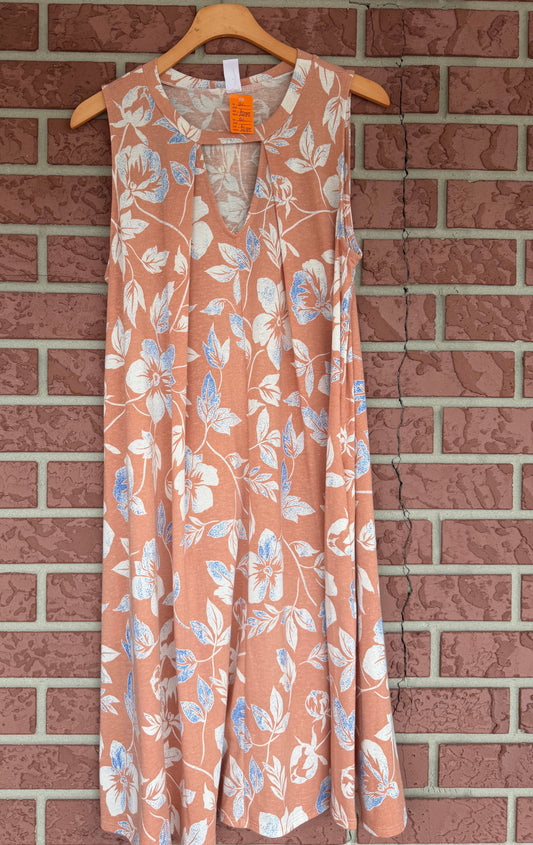 Cy floral coral dress