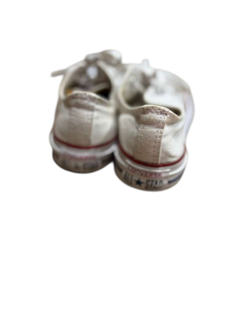 Converse shoes tan red white