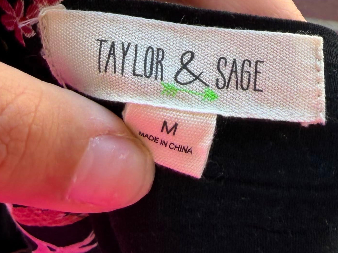 Taylor & Sage floral black sundress