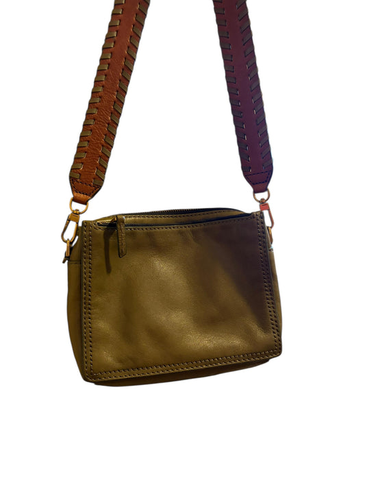 Fossil green leather bag