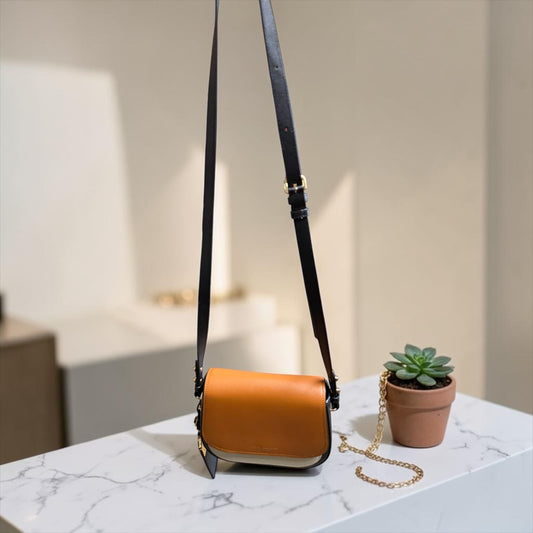 Marc Jacob Tan Black cross body bag