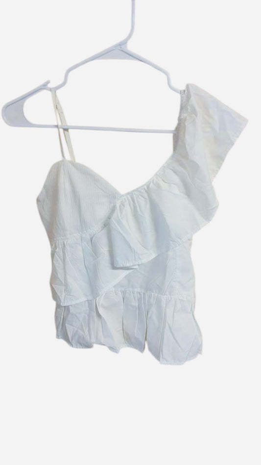 SHEIN white one shoulder top