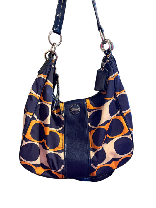Coach orange and blue bag
