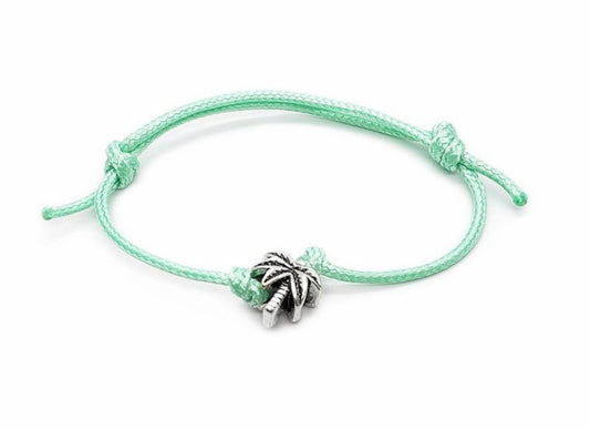 Palm tree slide mint bracelet