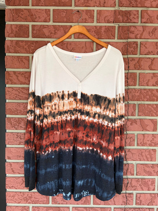 Lularoe long sleeve tie dye top