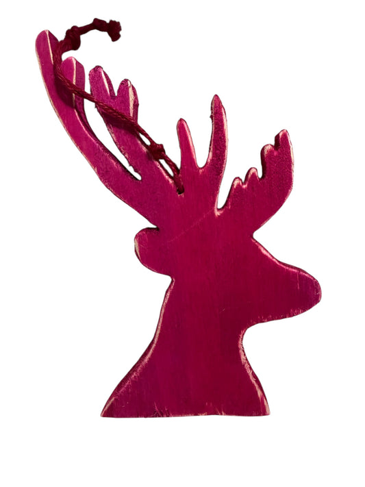 Pink deer ornament