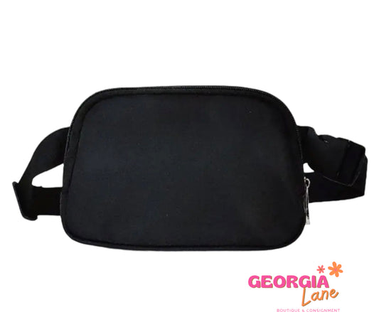 Black belted bag