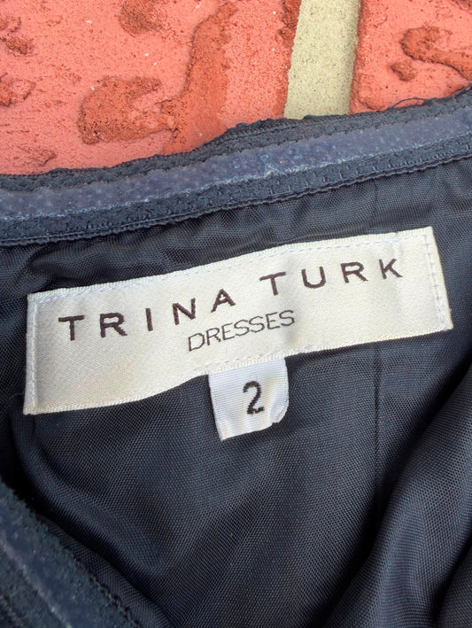 Trina Turk Dark Blue Strapless Dress