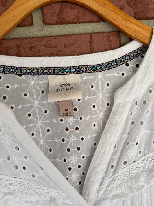 Knox Rose white eyelet top