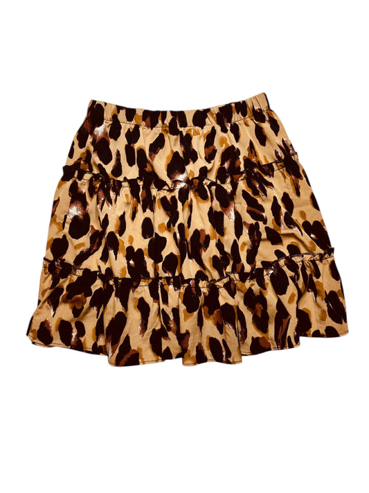 Cheetah print twirl skirt