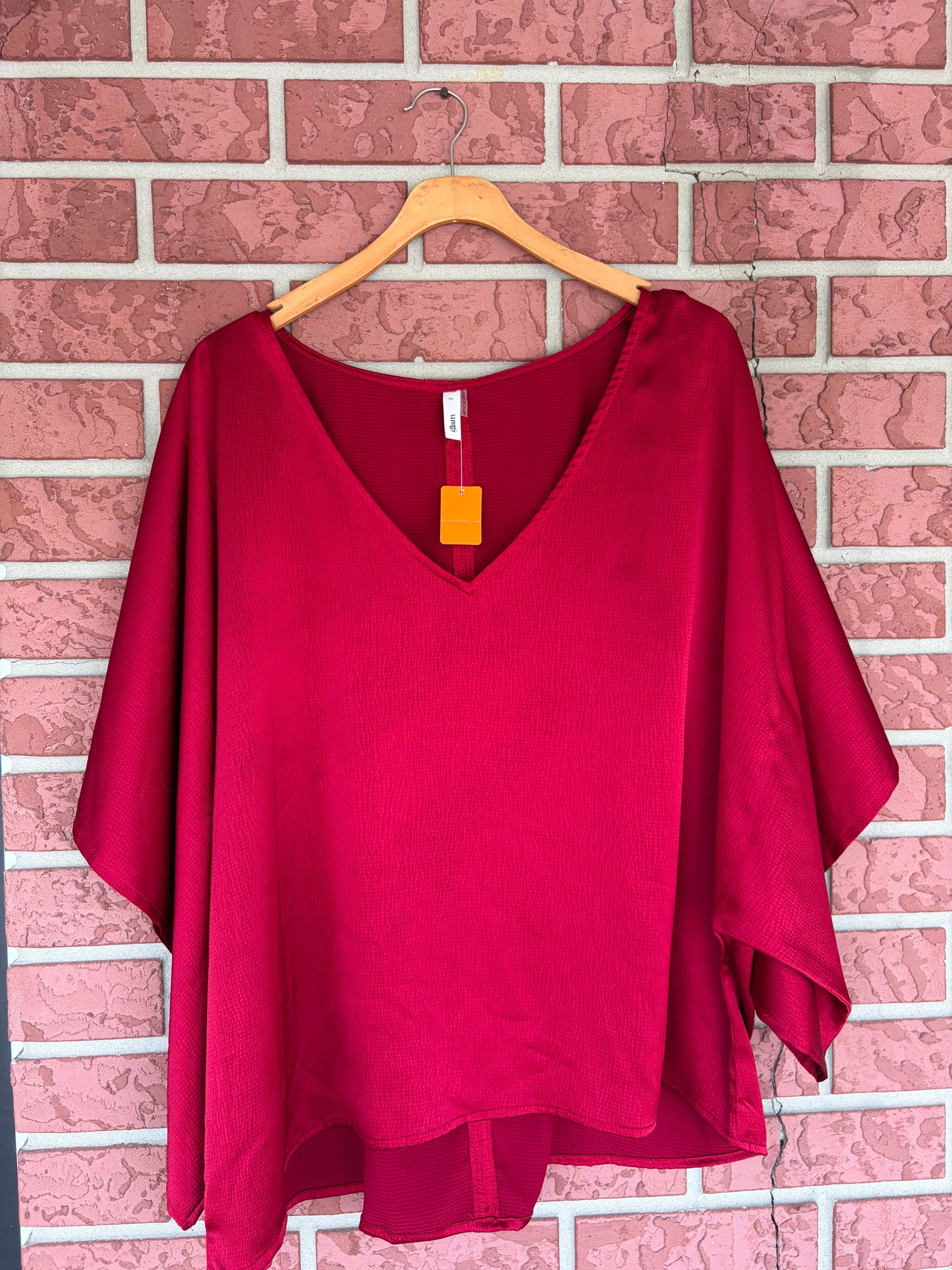 Glam red blouse top