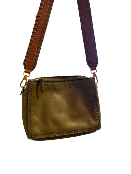 Fossil green leather bag