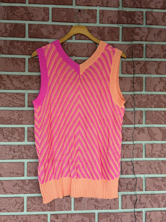 Pink & Orange Vest Top