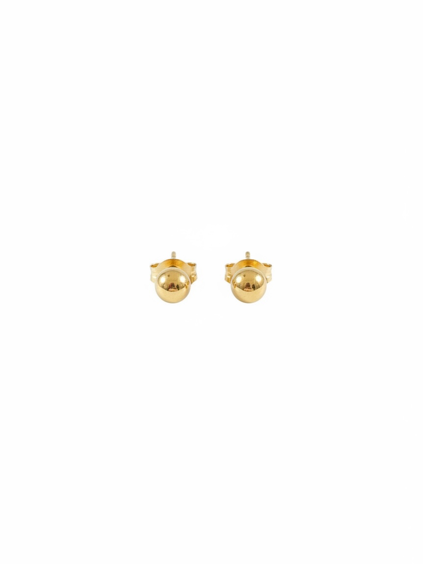 Small gold tone ball studs