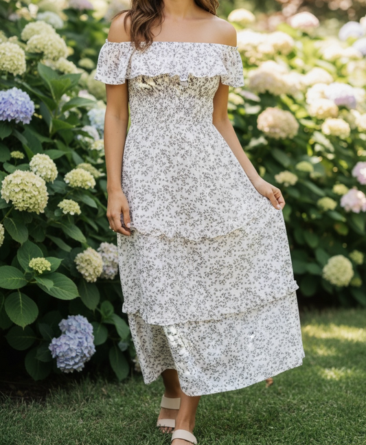 dress to impress cream maxi