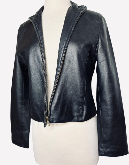 Wilda black leather jacket