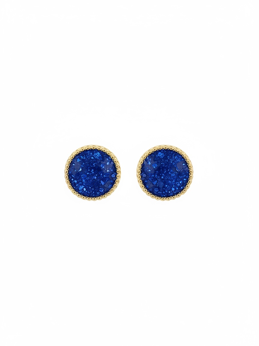 Blue sparkle studs