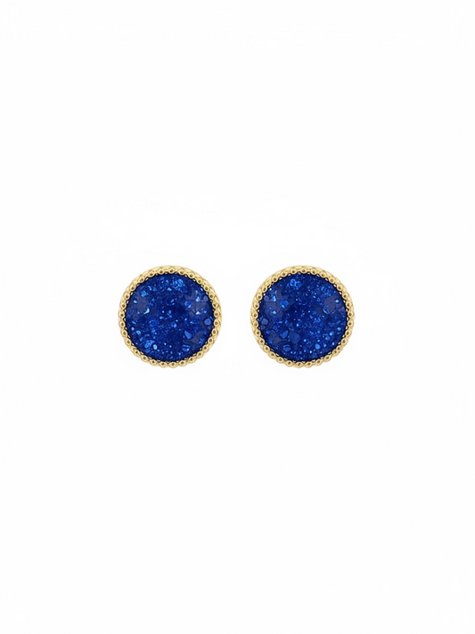 Blue sparkle studs