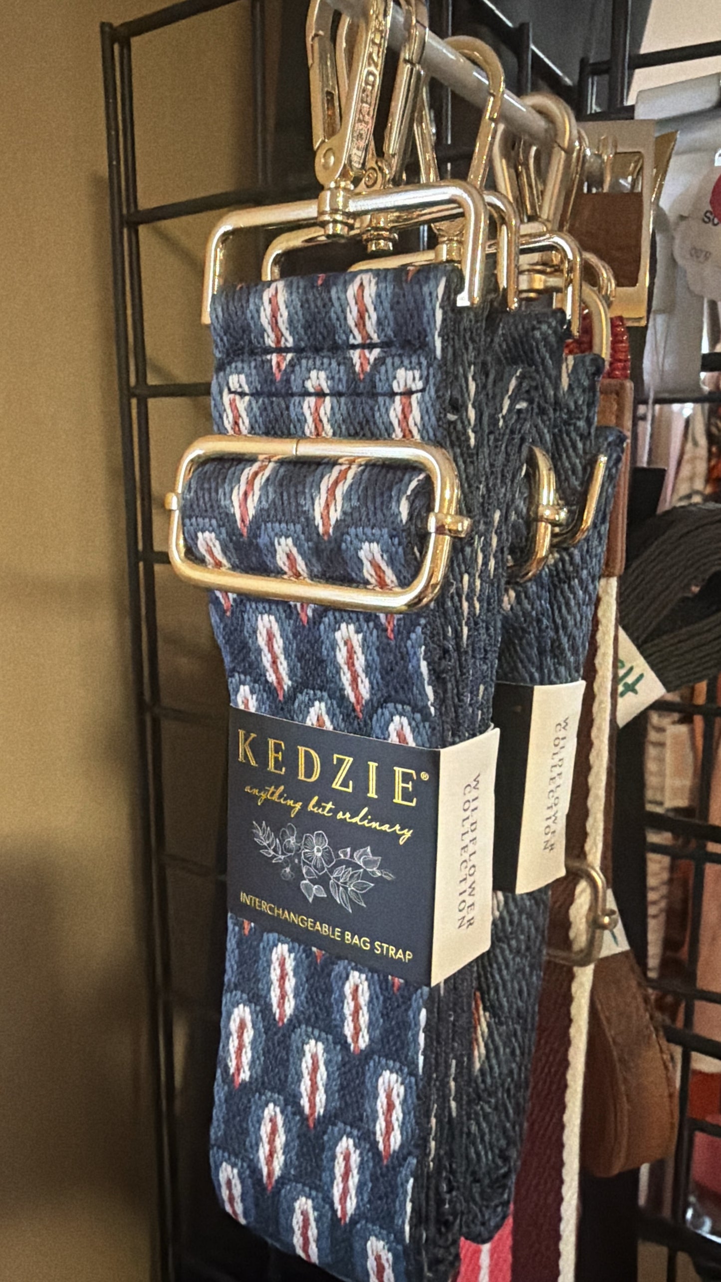Kendie guitar purse straps blue